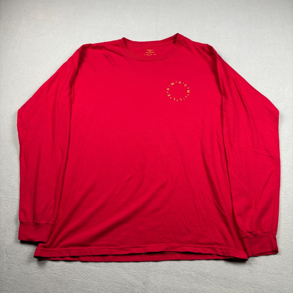 Mac Miller Red Long Sleeve Graphic T-Shirt Mens Large 2019 Official Merch